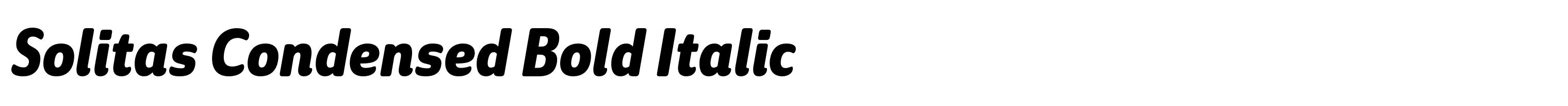 Solitas Condensed Bold Italic